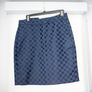 Navy blue polkadot skirt